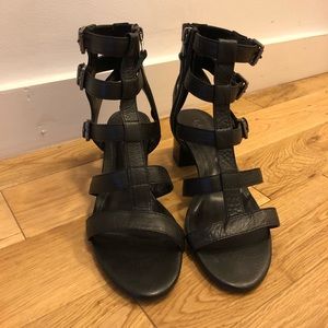 Lauren Ralph Lauren Black Gladiator Heels